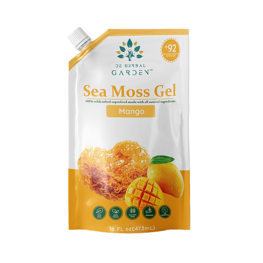 Mango Sea Moss Gel pouch from De Herbal Garden