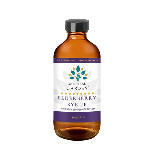 De Herbal Garden Elderberry Syrup bottle